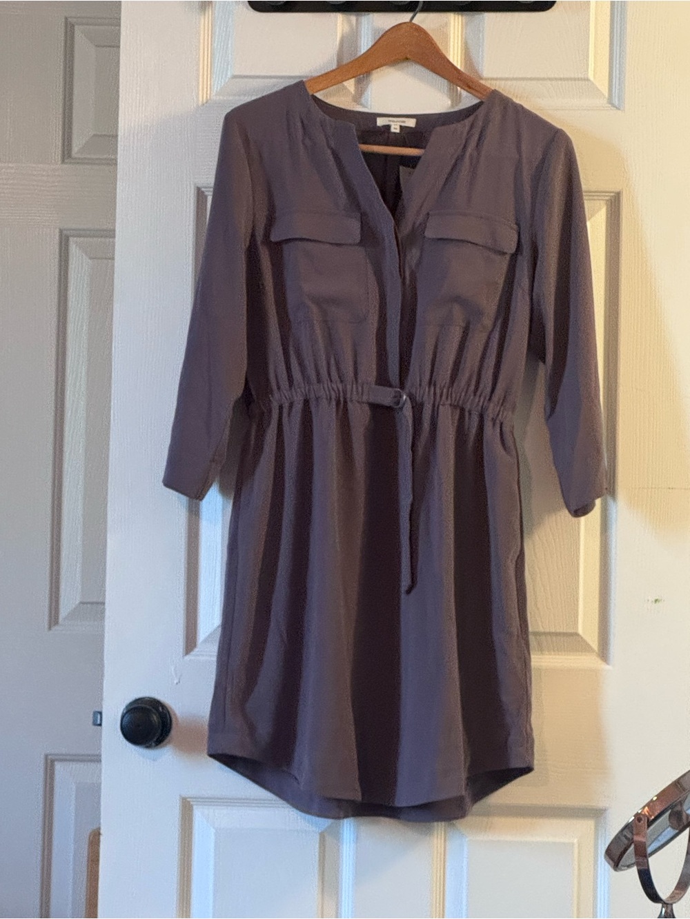 Maurices Dusty Purple Tie-Waist Midi Dress